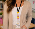 "Teach, Love, Inspire" Teacher Focal Bead Badge Reel
