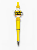 Yellow "Teacher" with pencils Ink pen