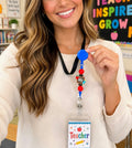 "ABC" Teacher Focal Bead Badge Reel