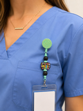 "Spread Kindness not Germs" Badge Reel with rhinestones